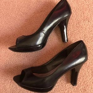 Snake Skin Platform Heels